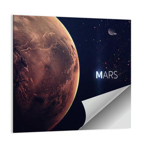 Mars Planet Close-Up Wall Art