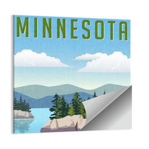 Retro Travel Poster Minnesota Wall Art
