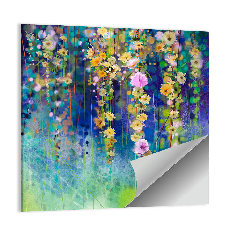 Ethereal Hanging Floral Vines Wall Art
