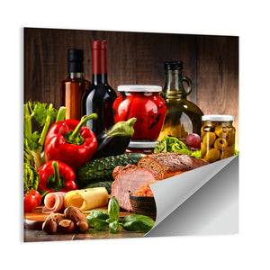 Organic Food Products Composition Wall Art