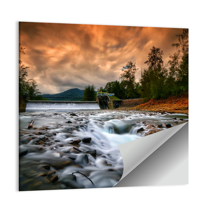 Mentawa Dam at Dusk Wall Art as a poster print