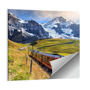 Electric Tourist Train In Switzerland Wall Art