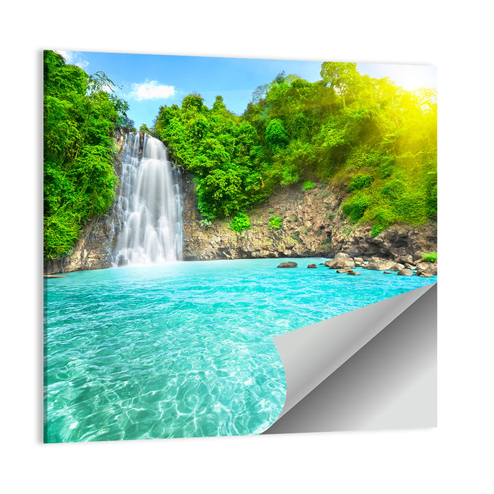 Dambri Waterfall Turquoise Pool Wall Art as a poster print