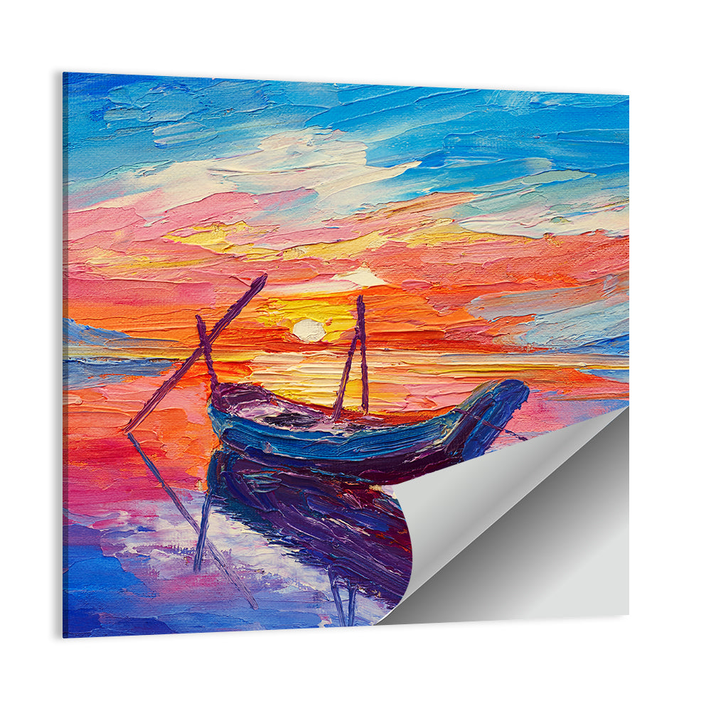 Fishing Boats at Sunset Wall Art