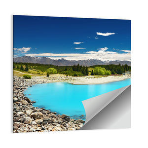 Pukaki lake In New Zealand Wall Art