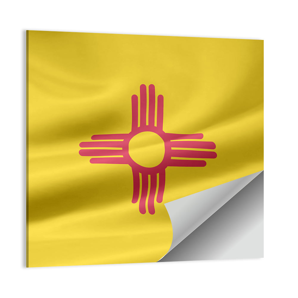 New Mexico Flag with Zia Symbol Wall Art