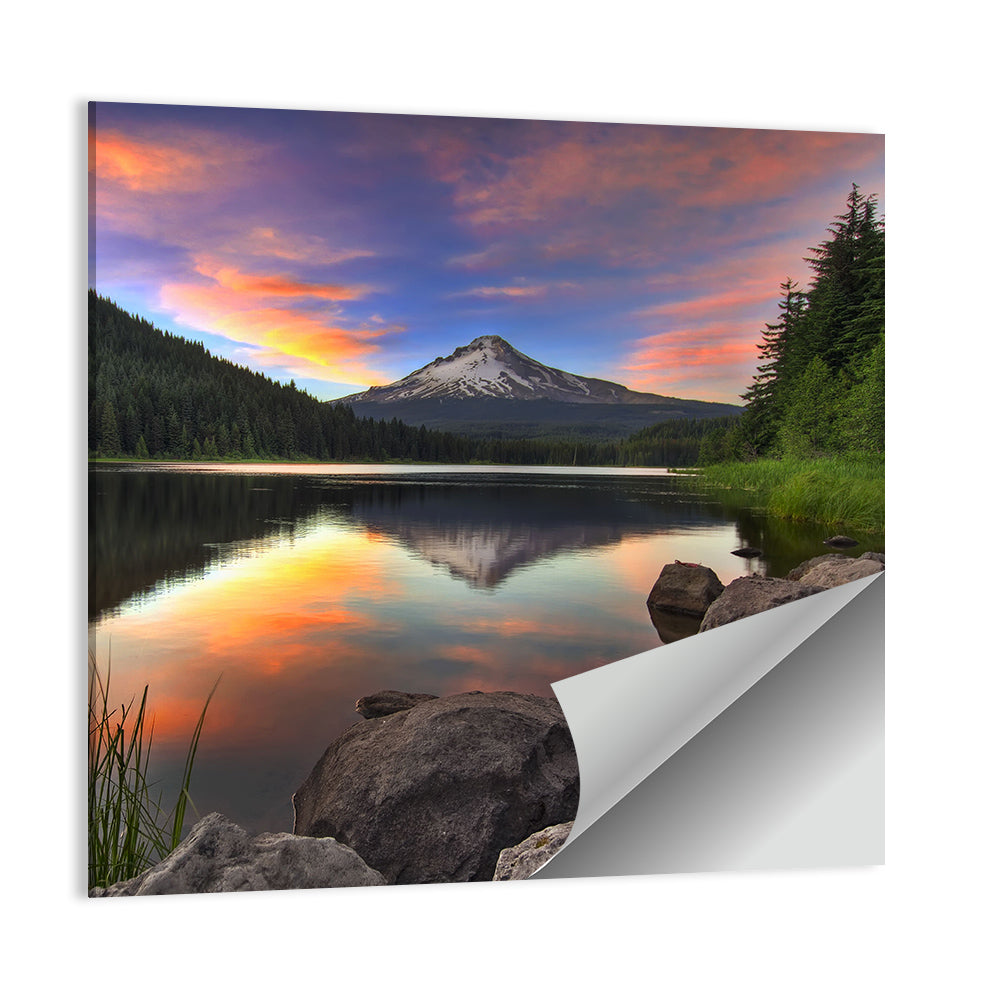 Mount Hood Reflected Over Trillium Lake Wall Art