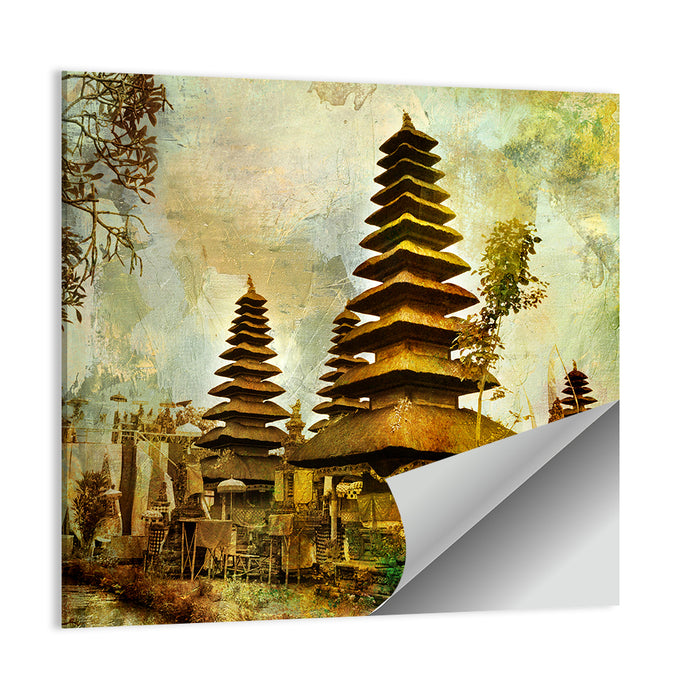 Pura Besakih Meru Towers Wall Art as a poster print