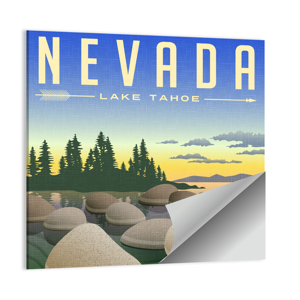 Lake Tahoe Vintage Travel Wall Art