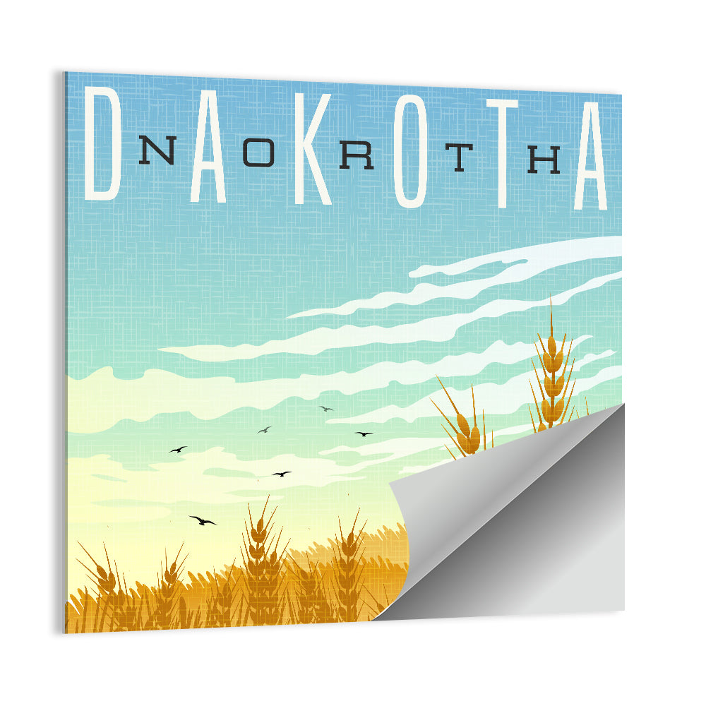 North Dakota Wheat Field Graphic Wall Art