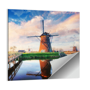 Traditional Dutch Windmills Wall Art