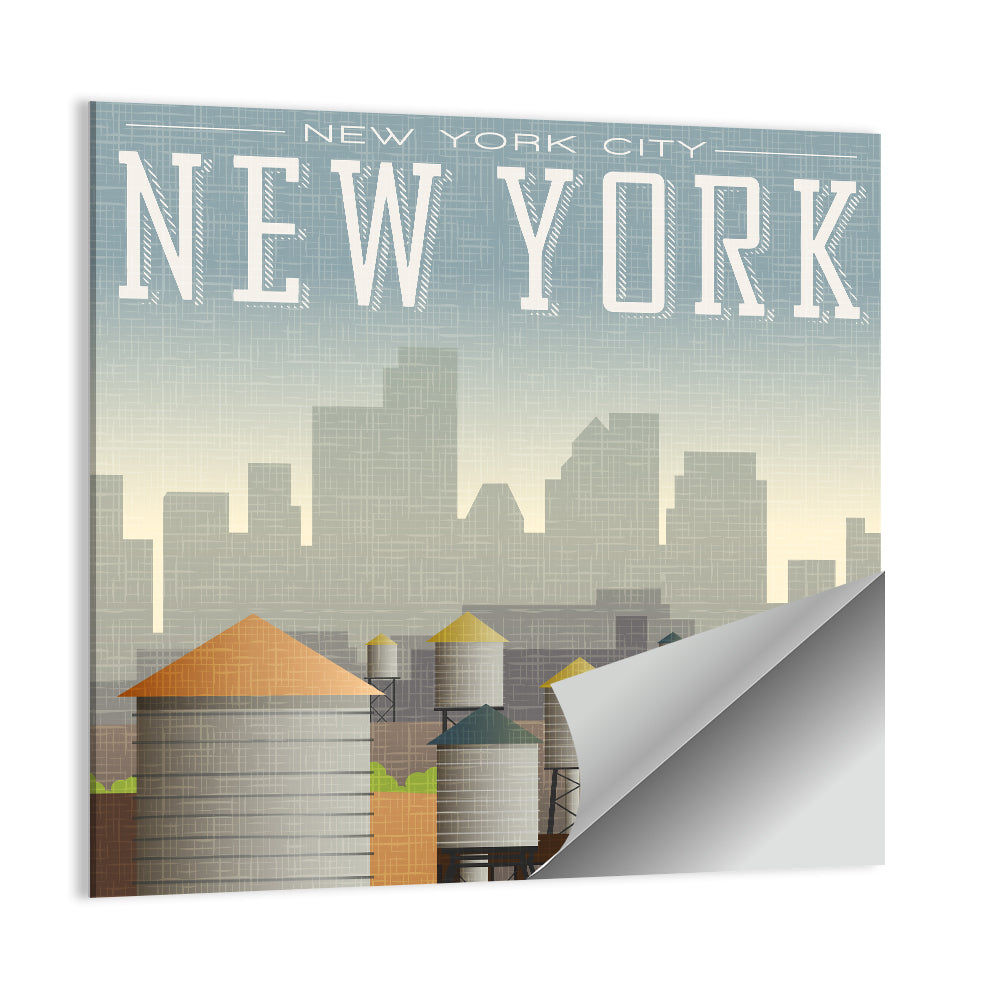 New York Rooftop Skyline Wall Art