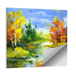 The Autumn Stream Wall Art