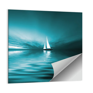 Sailing Boat Sunset Wall Art