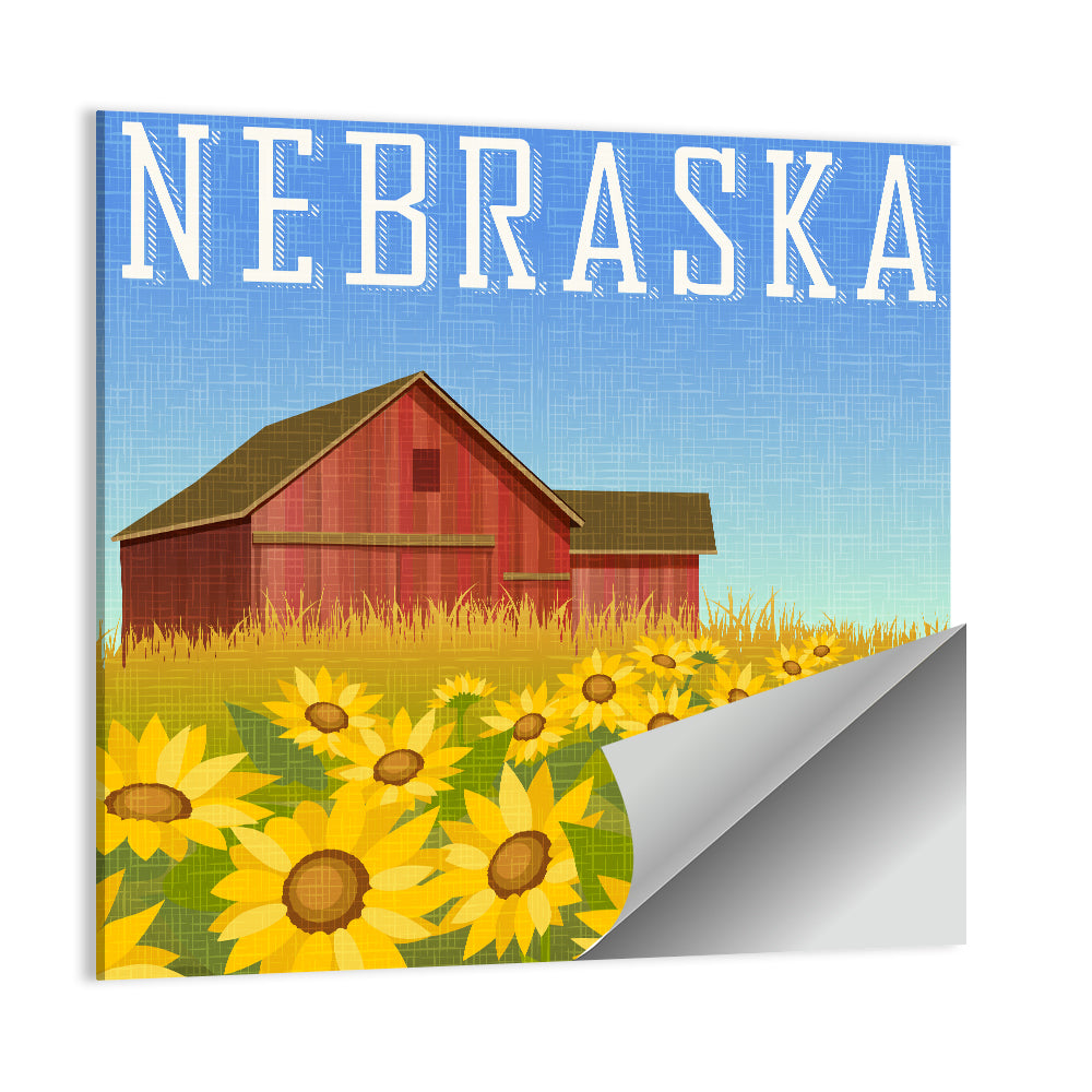 Nebraska Sunflower Barn Wall Art