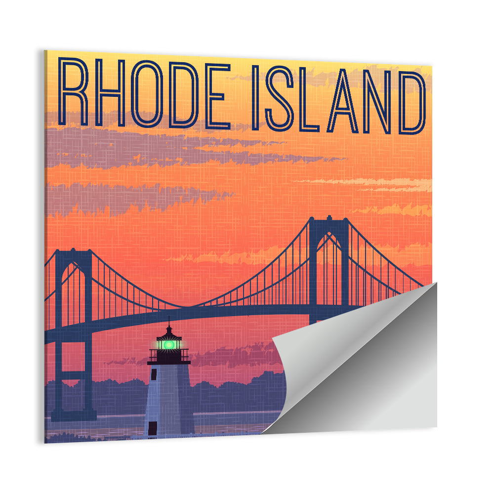Jamestown Bridge and Lighthouse Wall Art