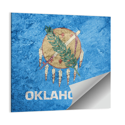 Grunge Oklahoma Flag Wall Art