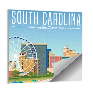 South Carolina Travel Poster Wall Art