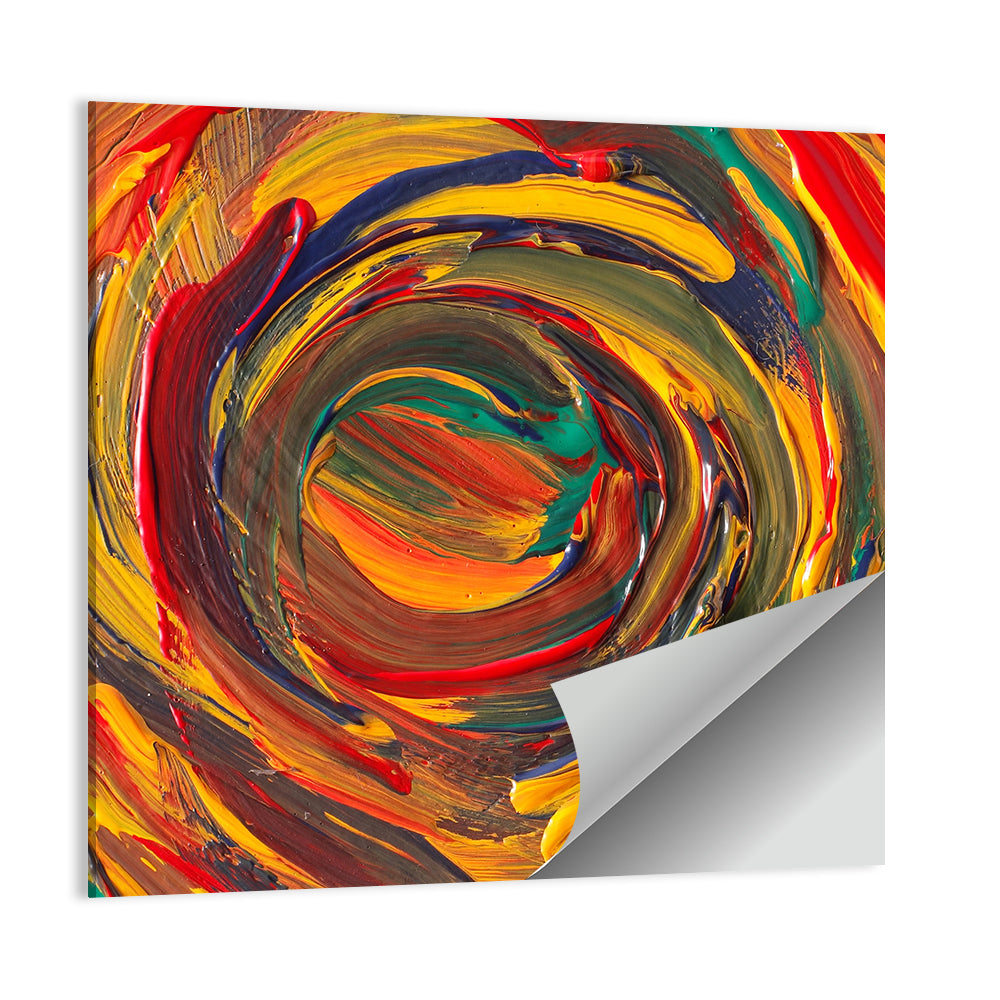Vibrant Spiral Vortex Abstract Wall Art
