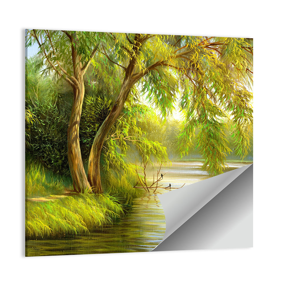 Summer Willow Lake Wall Art