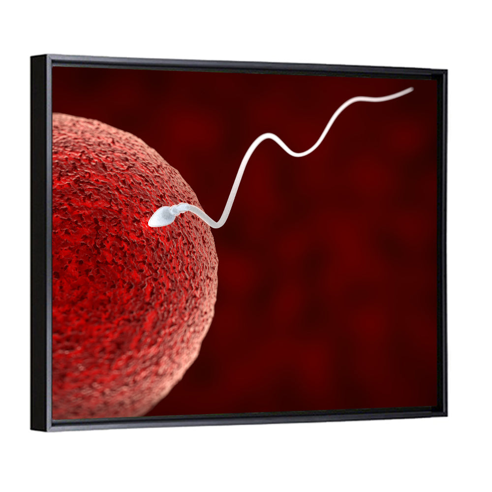 Sperm Approaching Ovum Wall Art