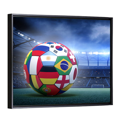 Soccer Ball In Stadium Wall Art