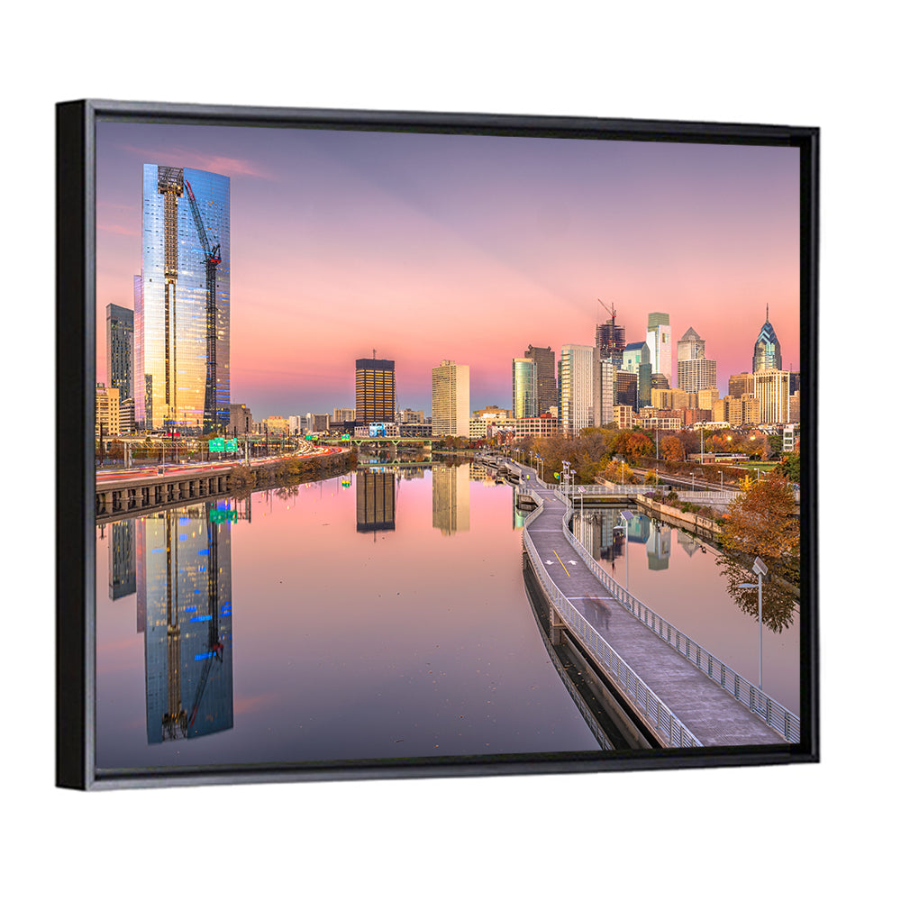 Philadelphia Skyline at Twilight Wall Art