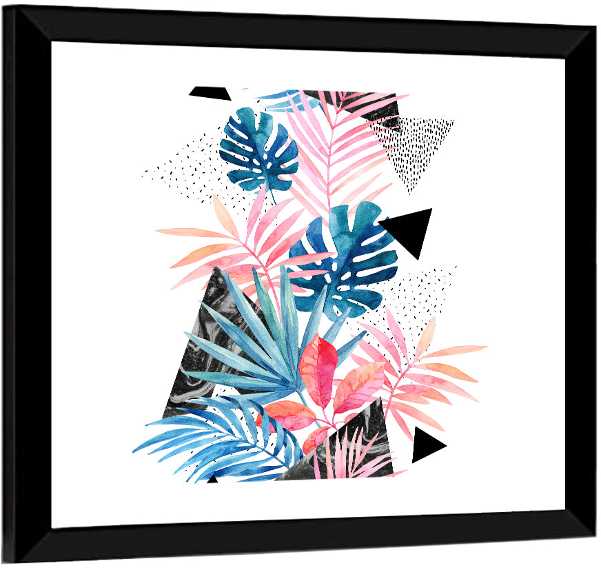 Watercolor Tropical Leaves Wall Art