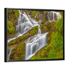 Waterfall In Val D'Aosta Italy Wall Art