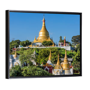 Sagaing Hills & Temples Skyline In Burma Wall Art