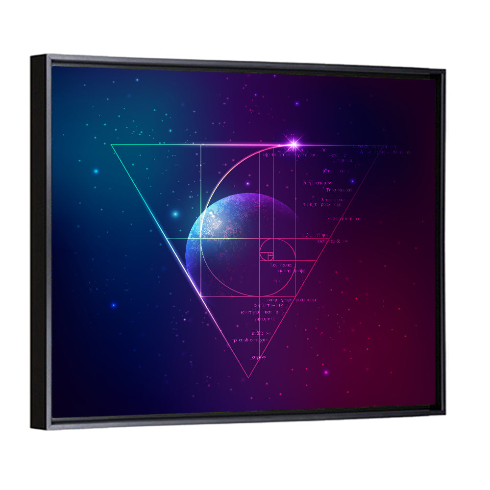 Golden Spiral Planet Wall Art