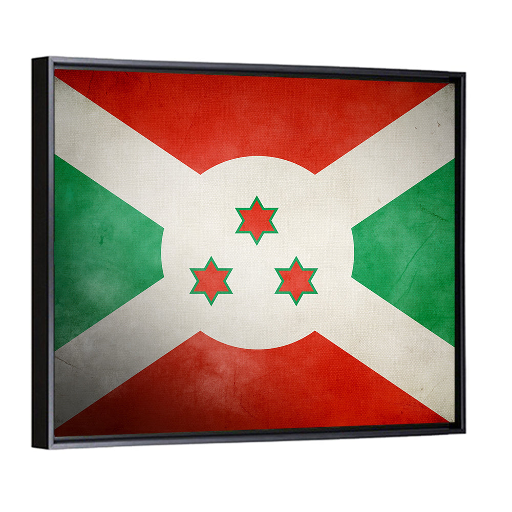 Vintage Burundi Flag Wall Art