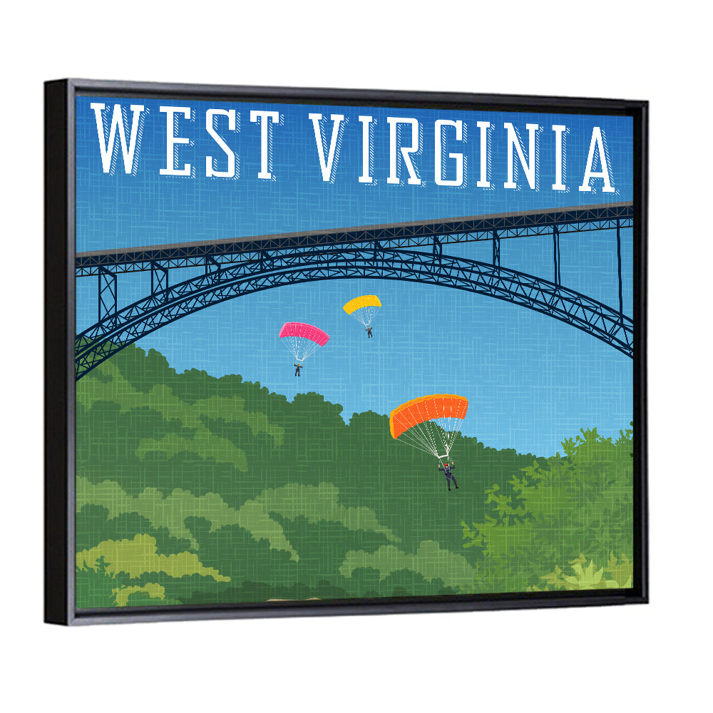New River Gorge Skydiving Wall Art