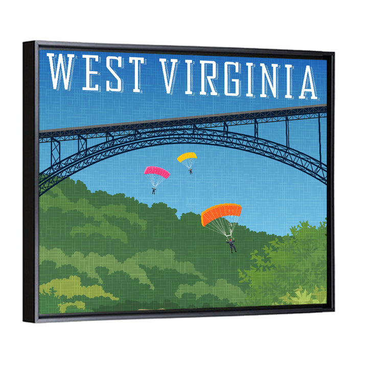 New River Gorge Skydiving Wall Art