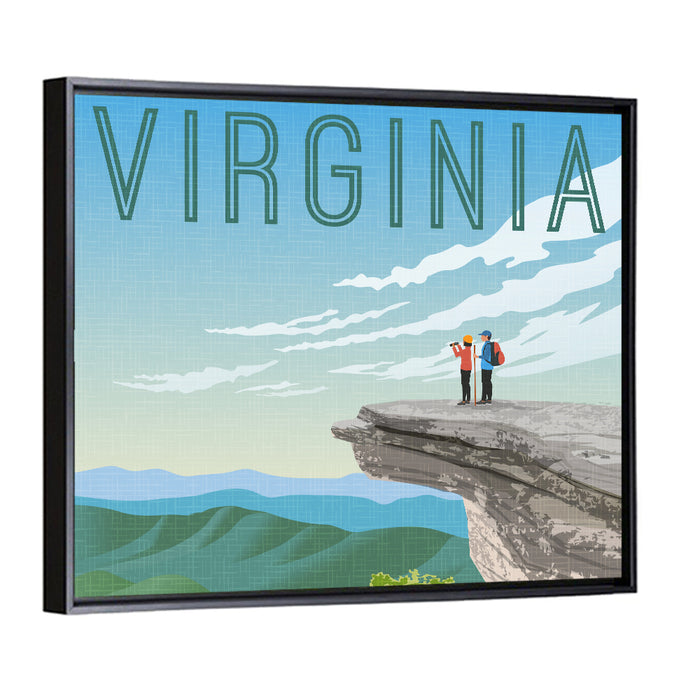 Mcafee Knob Virginia Wall Art as a framed canvas
