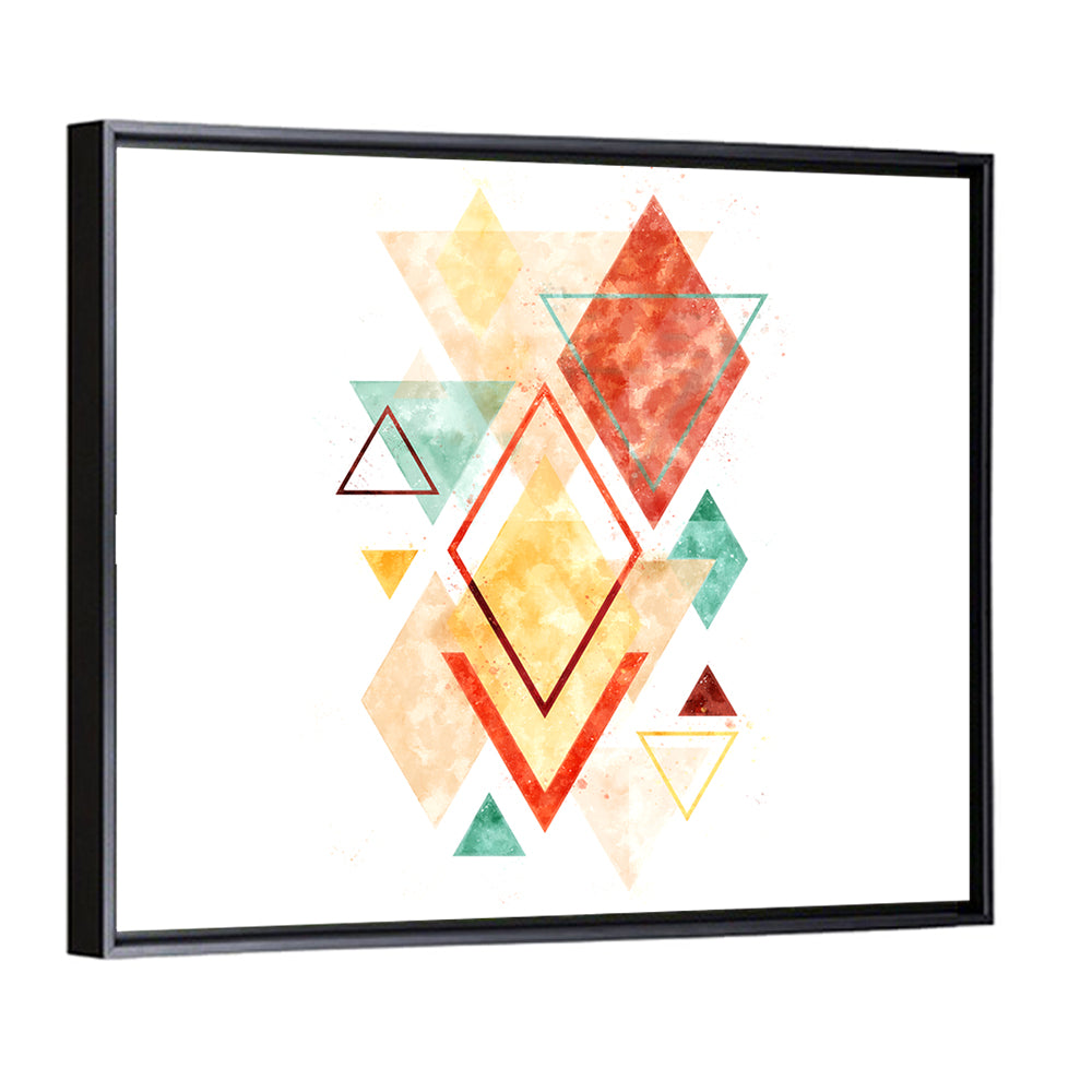 Scandinavian Geometric Diamond Wall Art