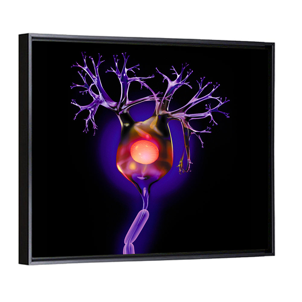Microscopic Human Neuron Illustration Wall Art