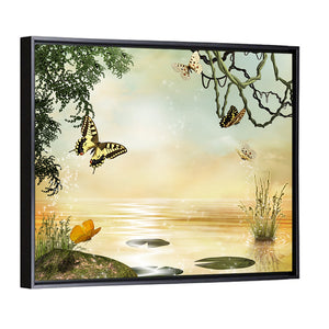 Fantastic Lake Illustration Wall Art