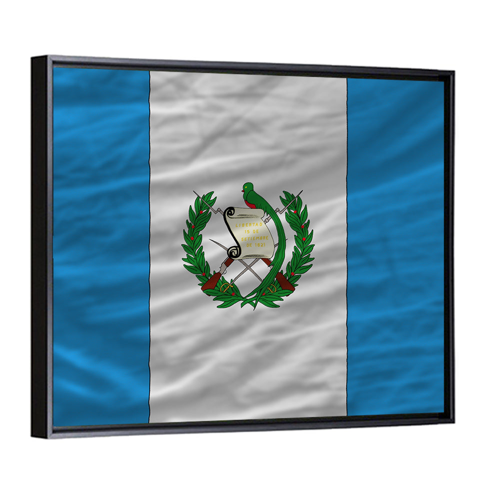 Guatemala Flag with Coat of Arms Wall Art