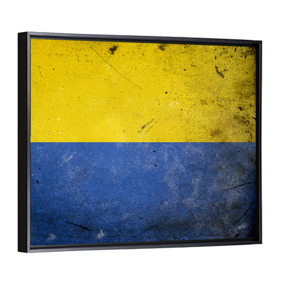Distressed Ukraine Flag Wall Art