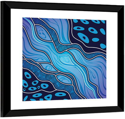 River Vector Painting Wall Art