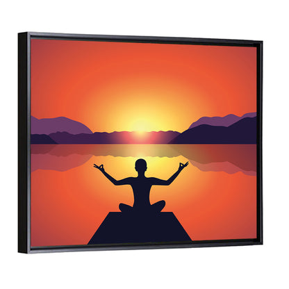 Peaceful Meditation Silhouette Wall Art