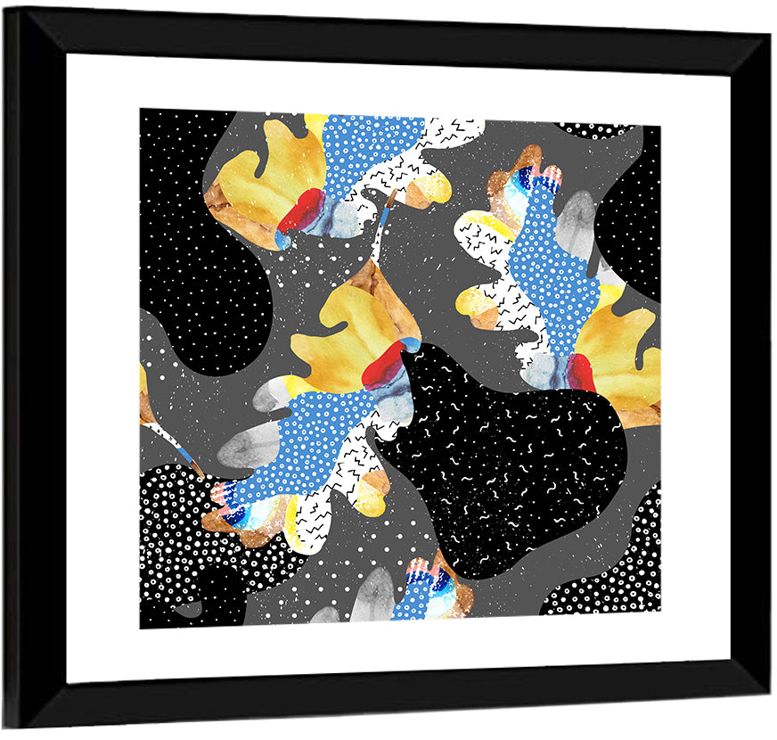 Fluid Leaf Collage Pattern I Wall Art