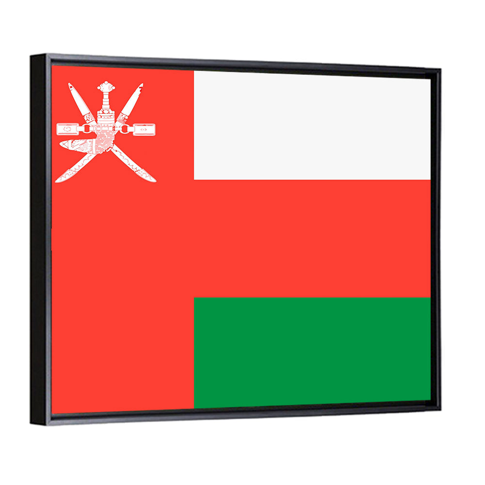Oman Flag with Khanjar Emblem Wall Art