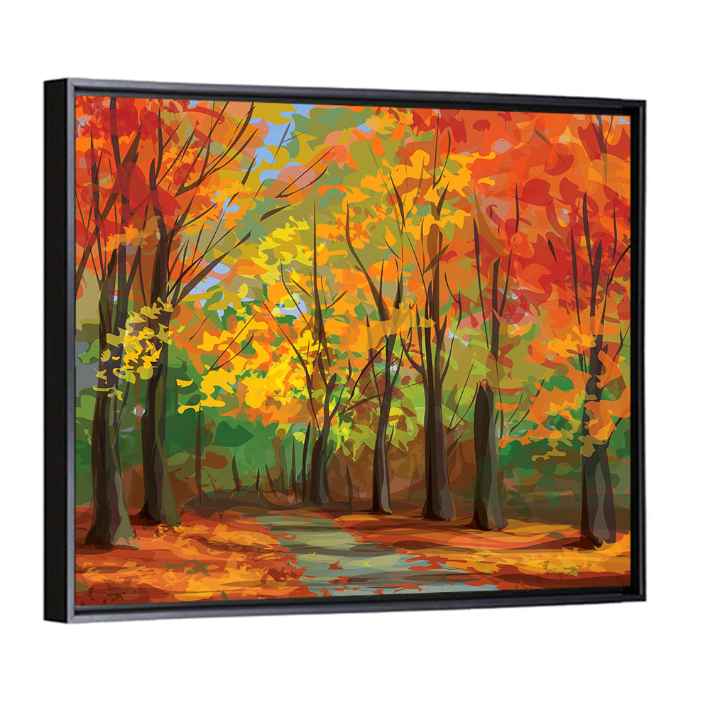 Autumn Forest Pathway Wall Art