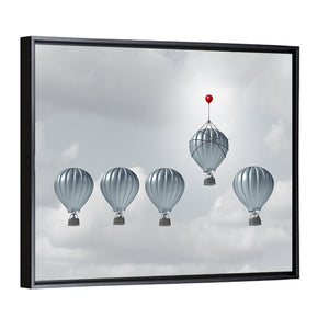 Hot Air Balloons Racing Concept Wall Art