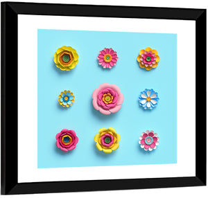 Craft Paper Flowers Wall Art