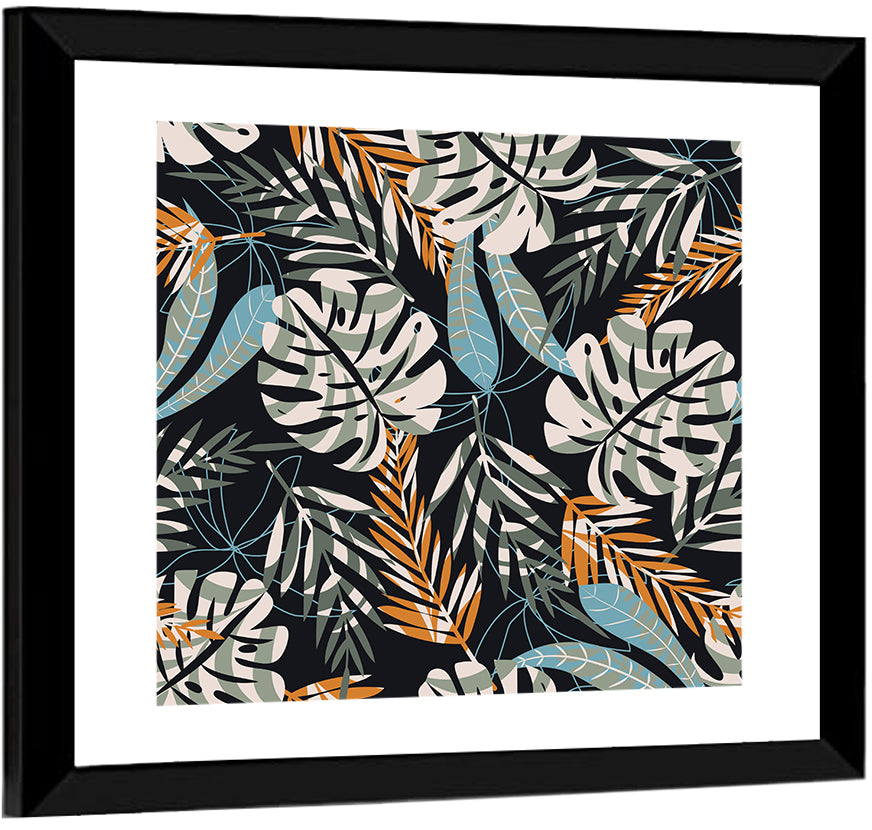 Tropical Leaves Pattern Wall Art