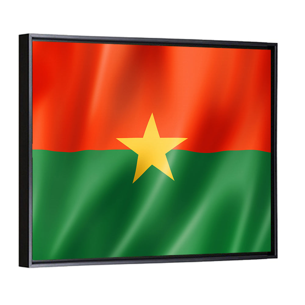 Burkina Faso Flag with Wavy Texture Wall Art