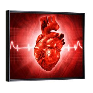 Human Heart ECG Wall Art